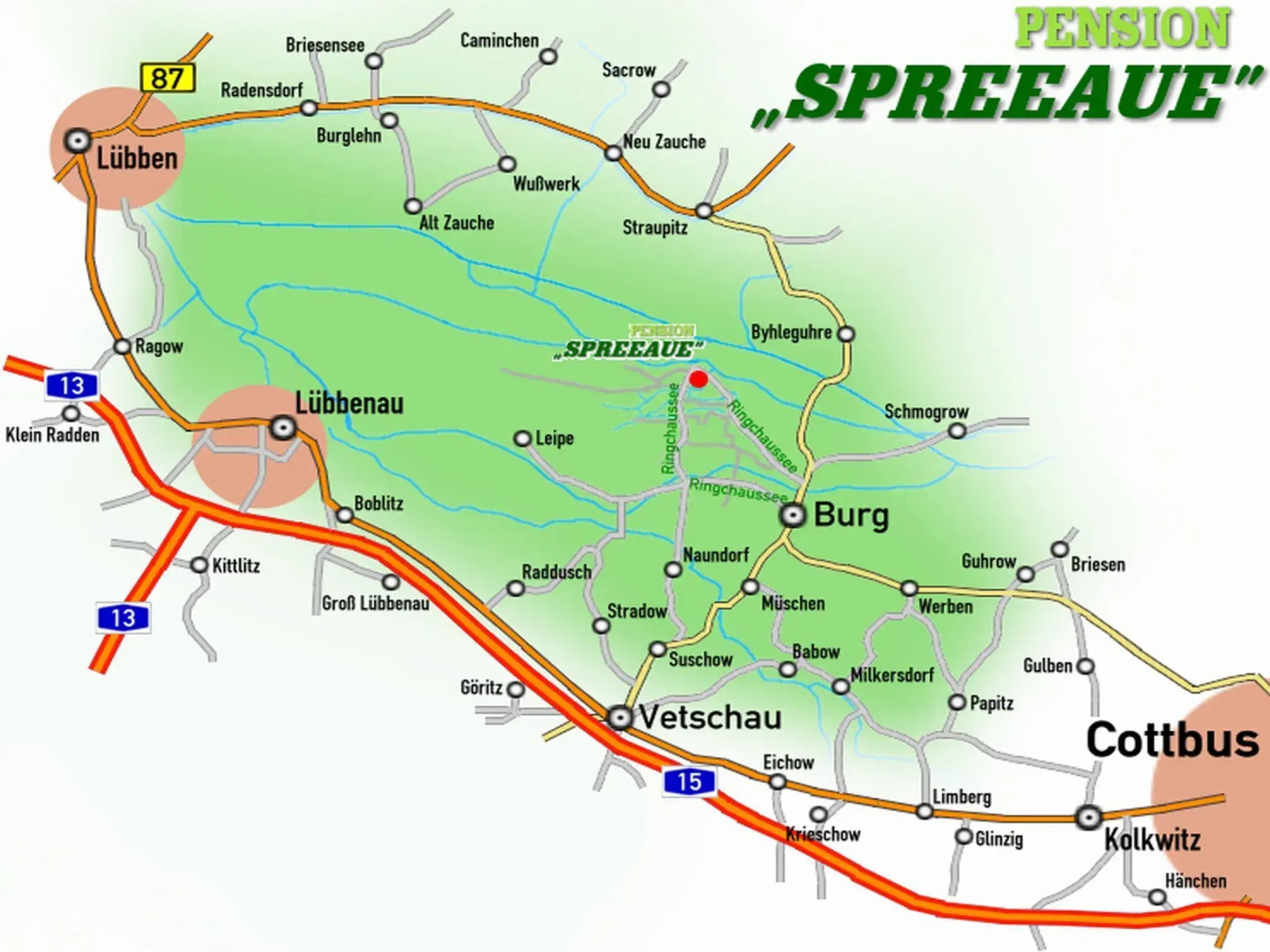 Spreewald - Pension Spreeaue