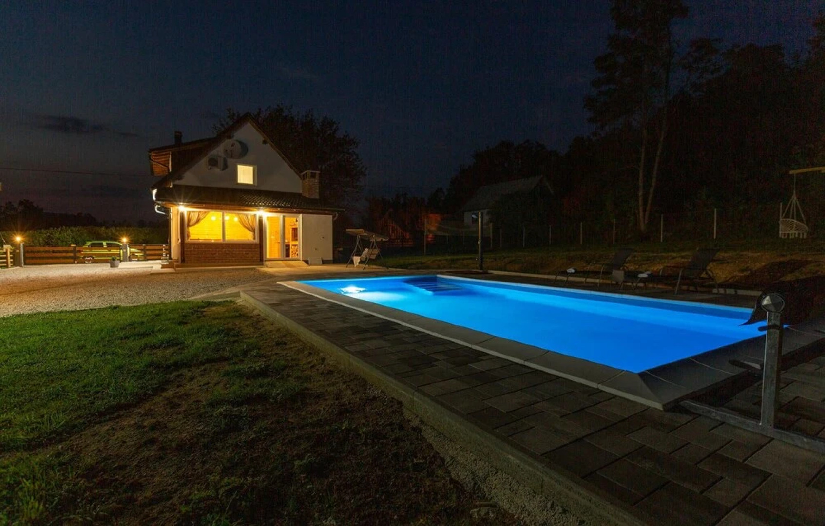 Nice Home in Smiljan With Sauna, Wifi and Outdoor Swimming Pool