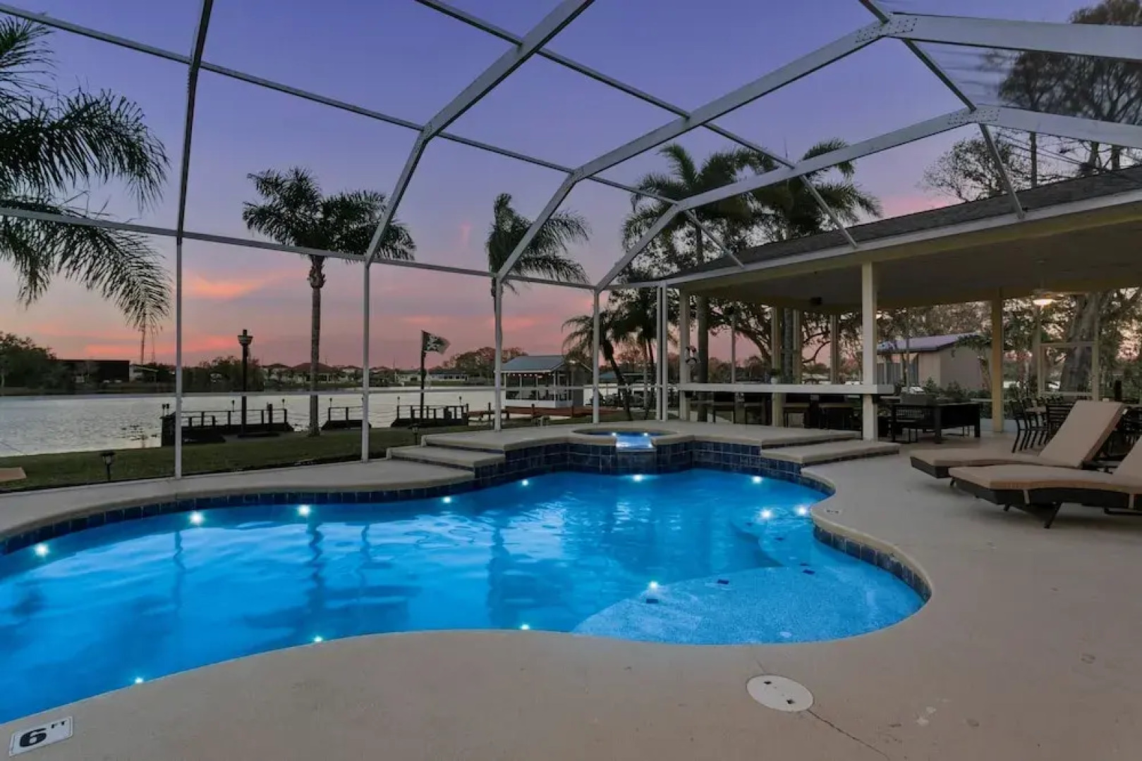 Luxe Waterfront Hideaway w Pool & Pirate Ship Dock