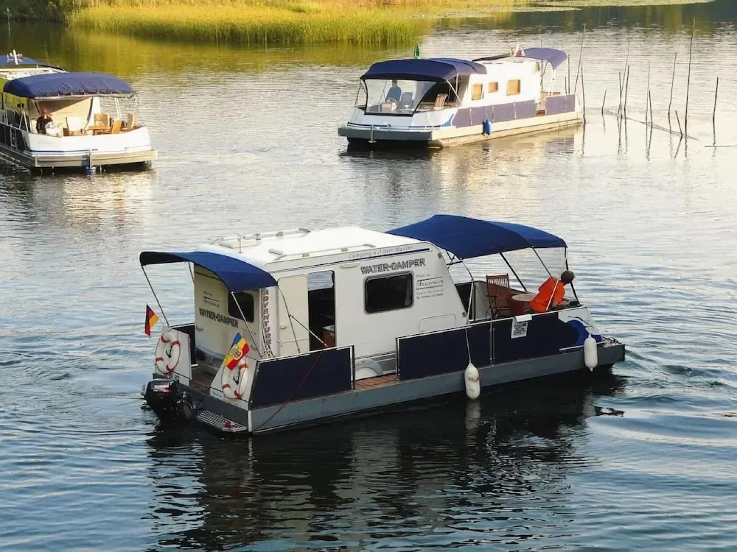 Houseboat on the Peene, Demmin