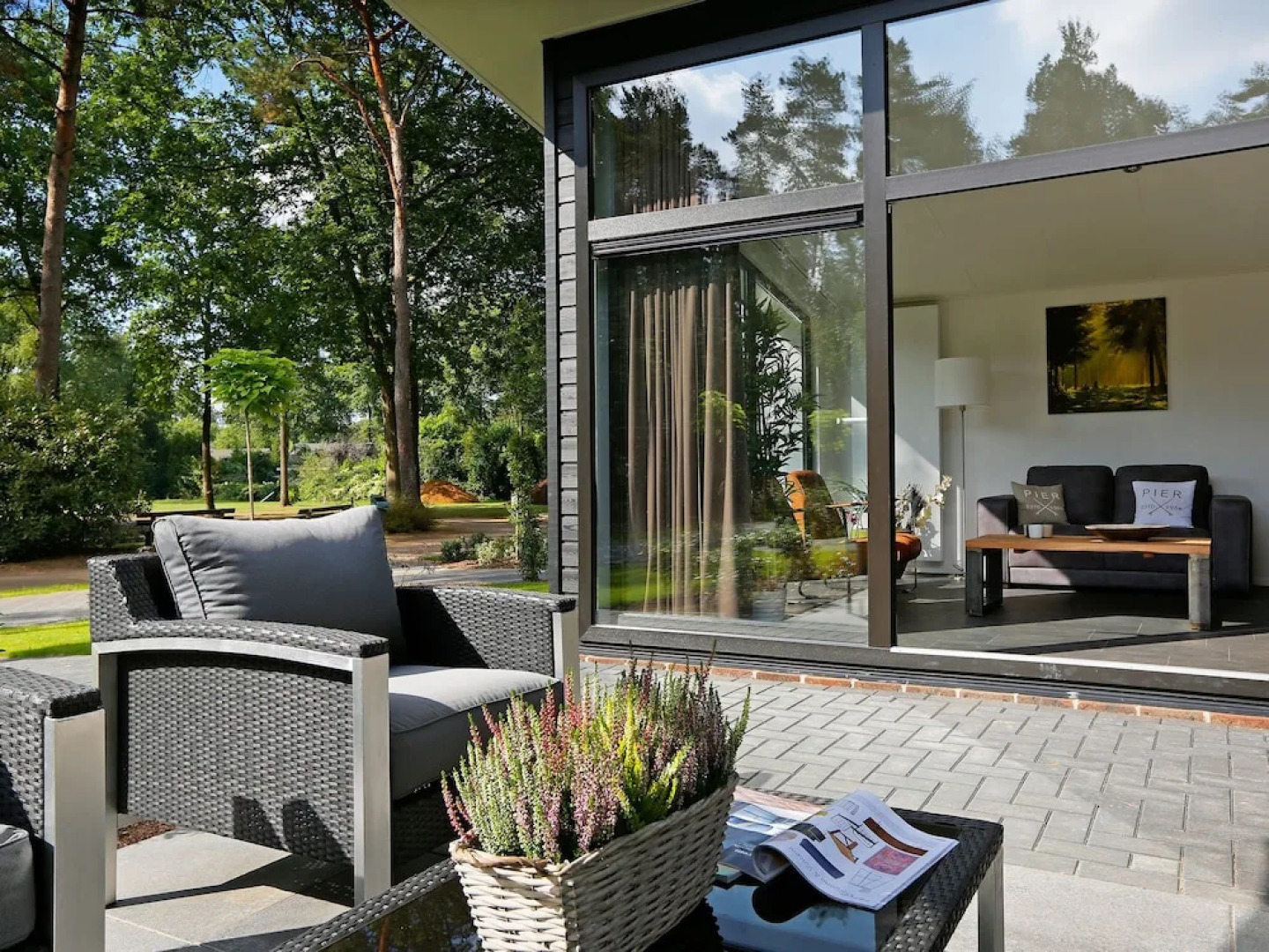 Modern Chalet With a Smart TV Near Forest