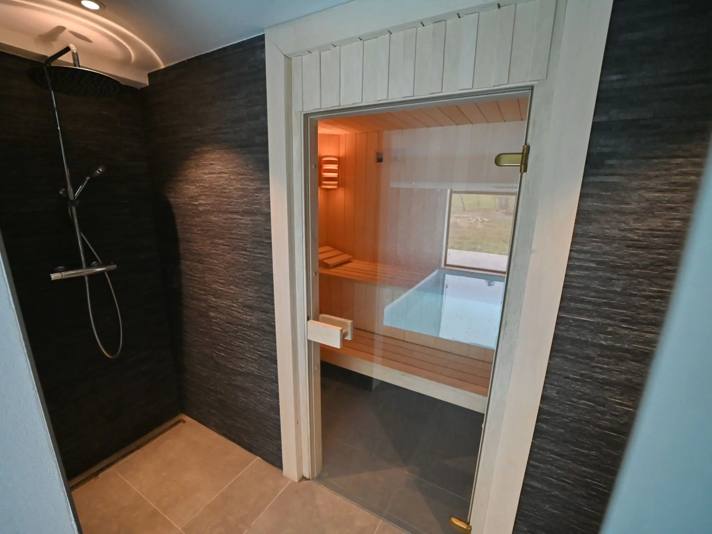 Water mill in Baillonville with swimming pool and sauna