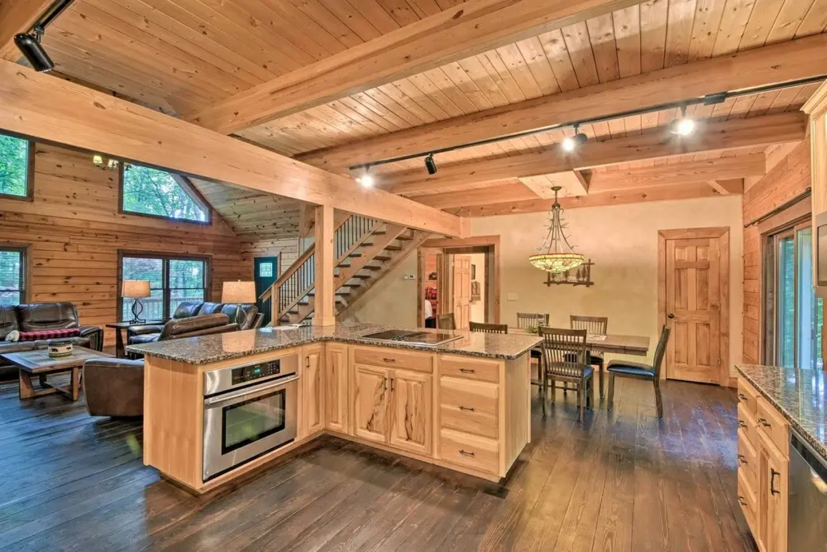 Sapphire Log Cabin w/ Wraparound Deck + Fire Pit!