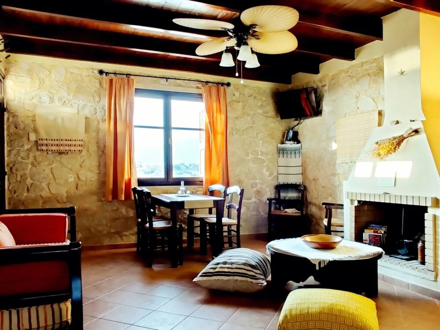 Stone Holiday Home in Lagkada with Garden Offering Sea Views