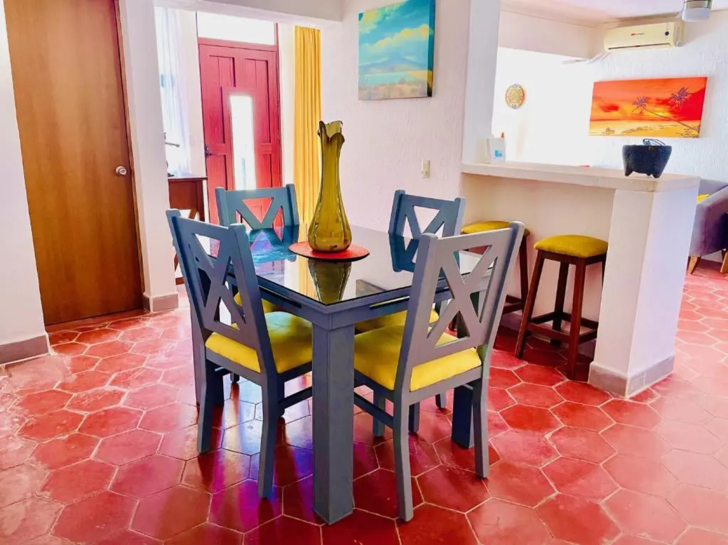 Casa Piramide: Fully Furnished 2-Bedroom House w/ Private Swimming Pool and Waterfall, 5 Minute Walk from the Beach