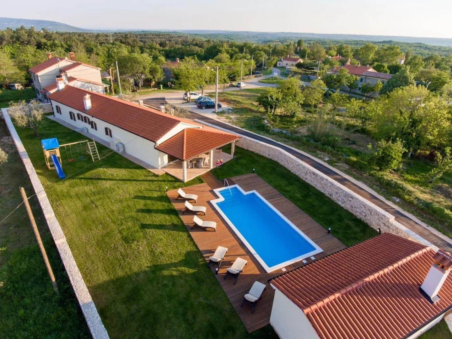 Luxury Villa With Swimming Pool, Summer Kitchen and Play Area Near Rabac and Labin