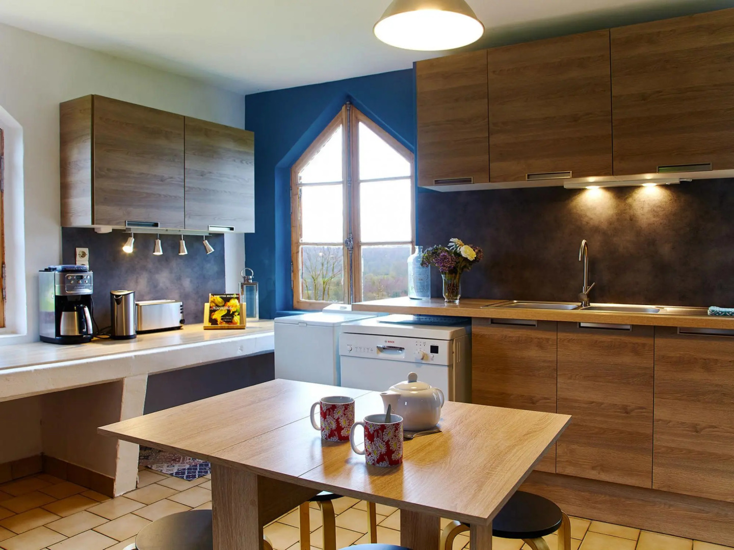 Castle and its outbuildings with terrace in Asnières