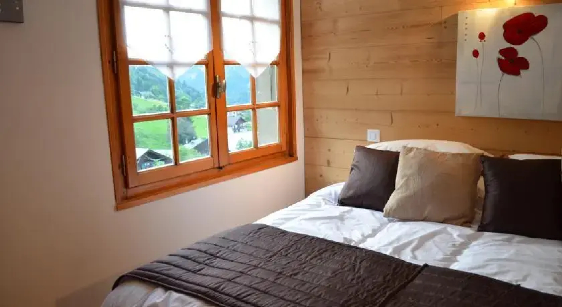 Chalet blanc bleu