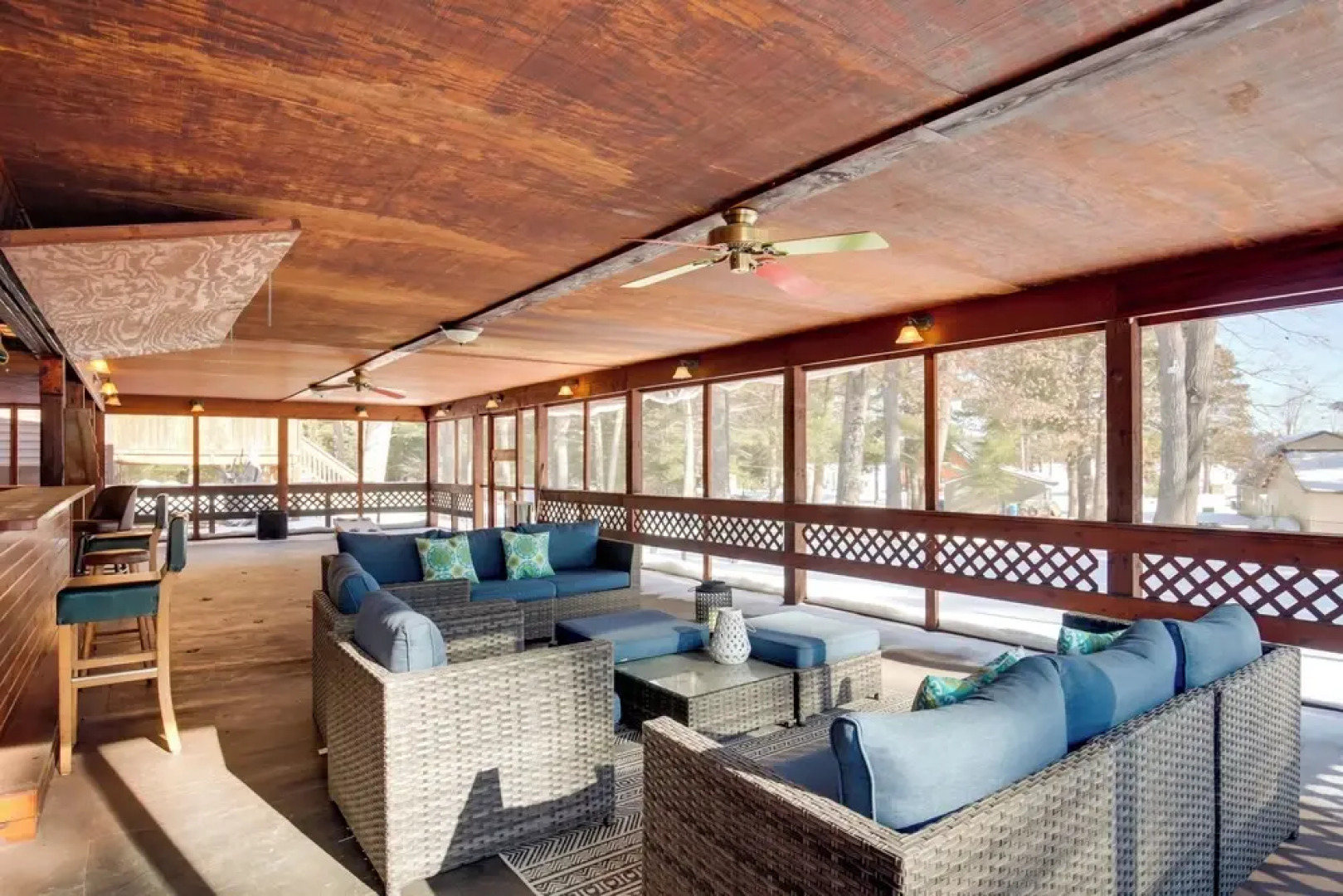 Outdoor Wet Bar: Spacious Eagle River Retreat!