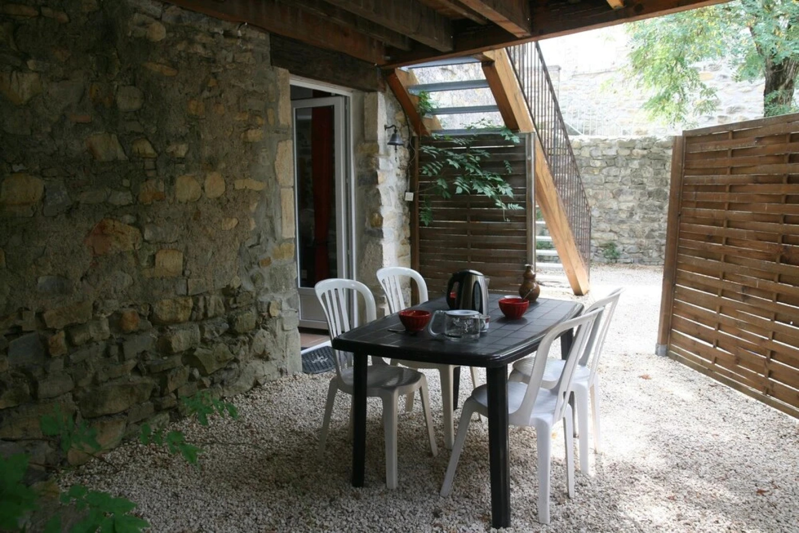 Studio in Grospierres, With Wonderful Mountain View, Pool Access, Encl