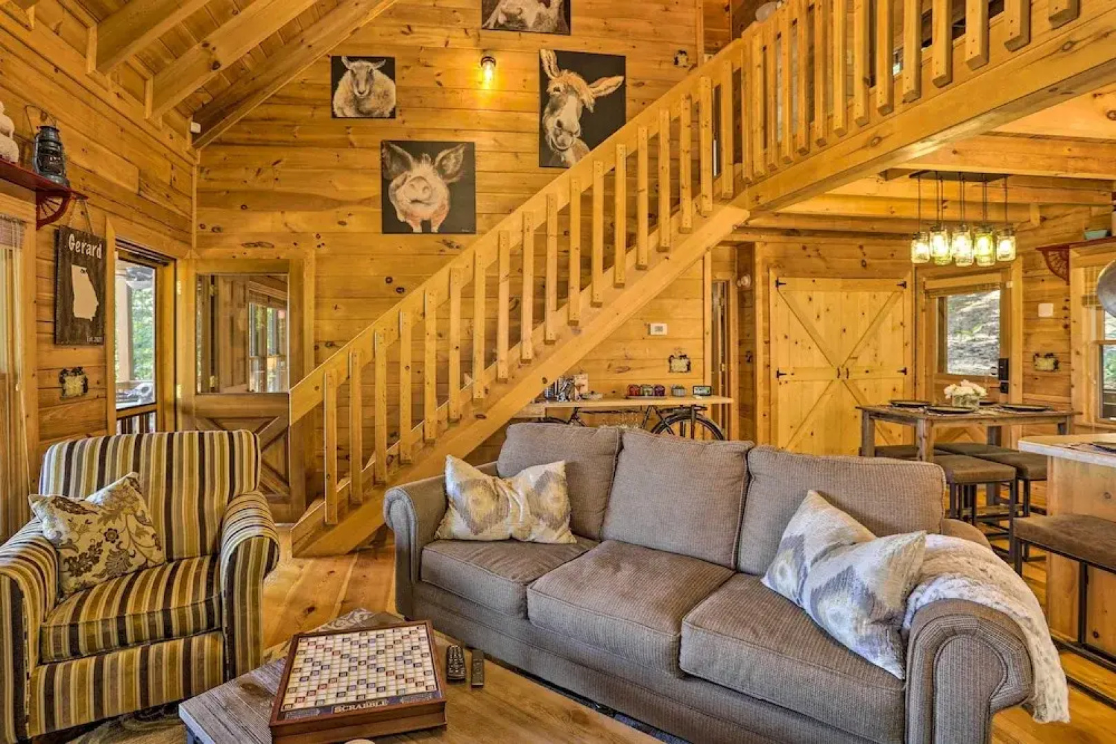 Lovely Log Cabin + Bunkhouse w/ Views & Yard!