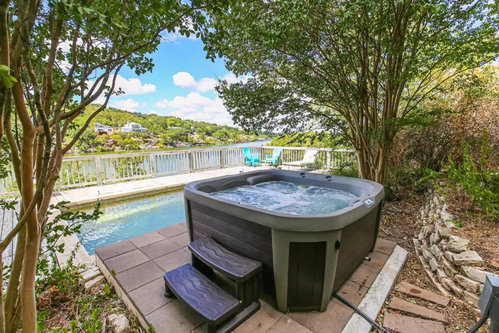 Luxury Lake Marble Falls House with Swimming Pool Hot Tub and private boat slip