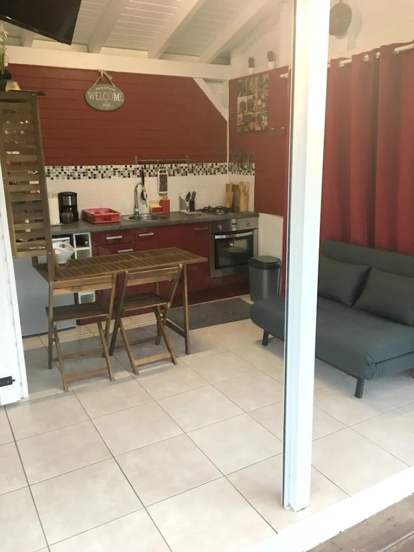 Bungalow With one Bedroom in Petit Bourg, With Pool Access, Enclosed G
