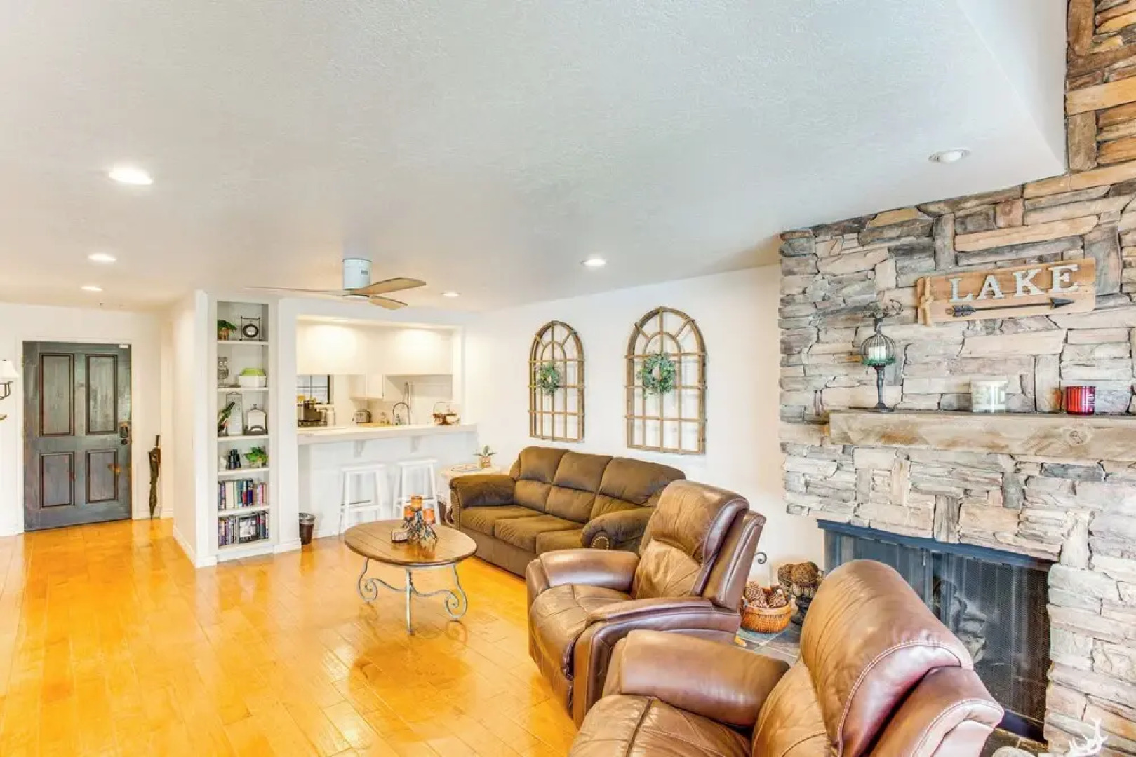 Water Views + Fireplace: Lake Arrowhead Condo