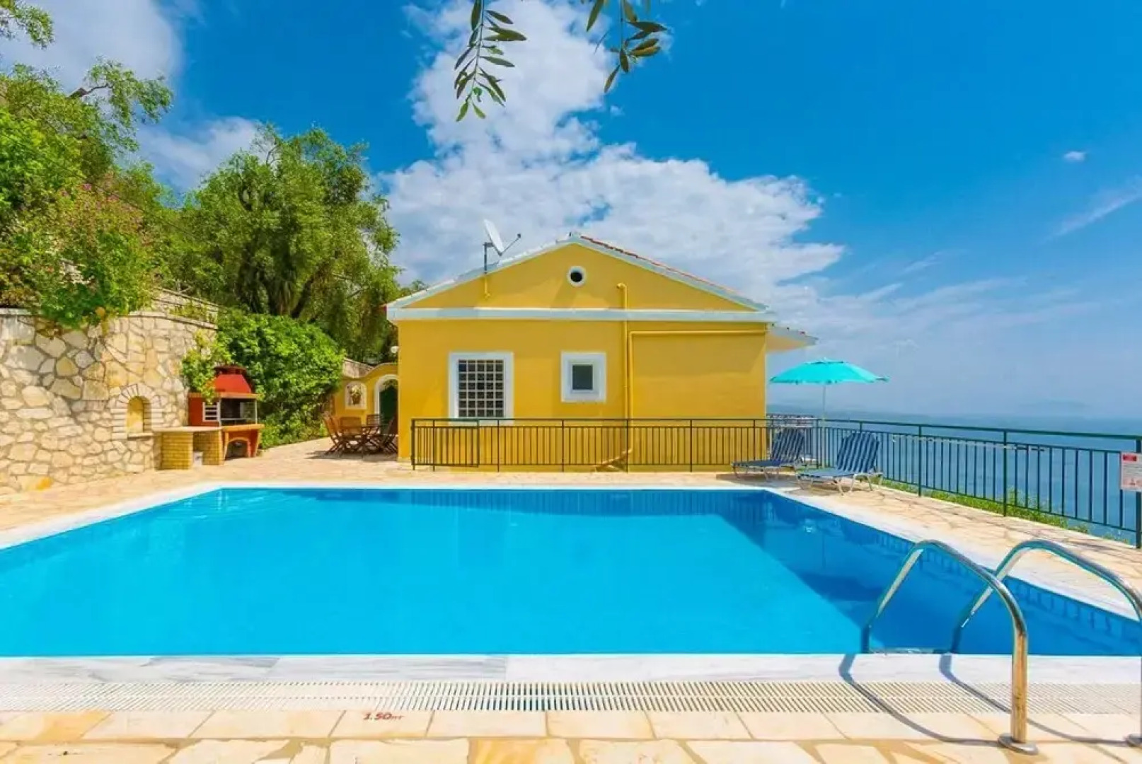 Kalithea Large Private Pool Walk to Beach Sea Views A C Wifi - 363