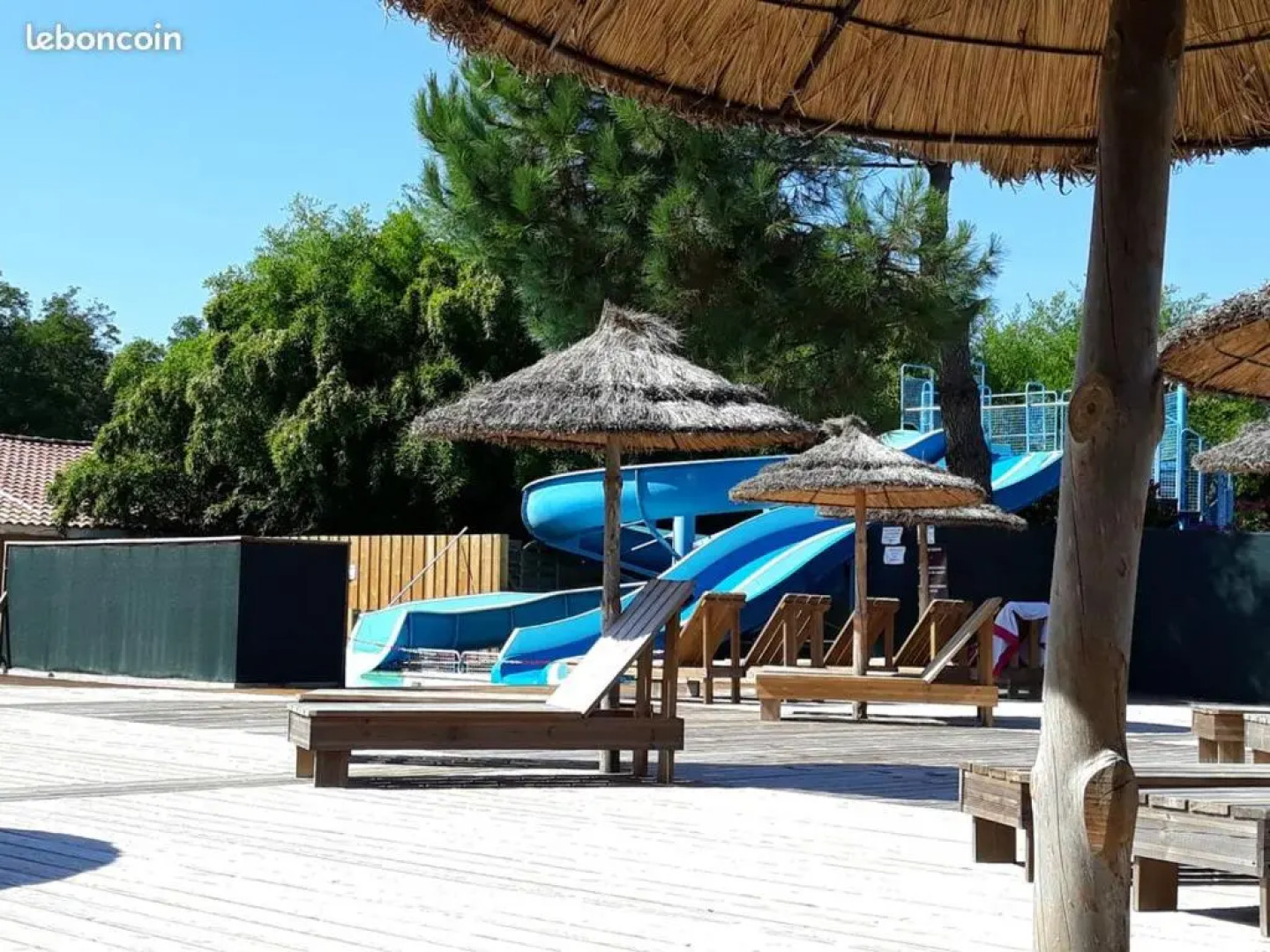 Mobil home climatisé camping la lande avec piscine Mimizan