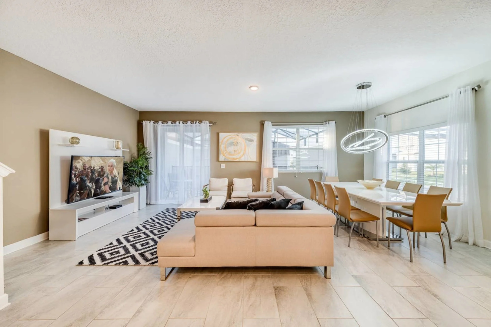 Elegant home with themed bedrooms near Disney