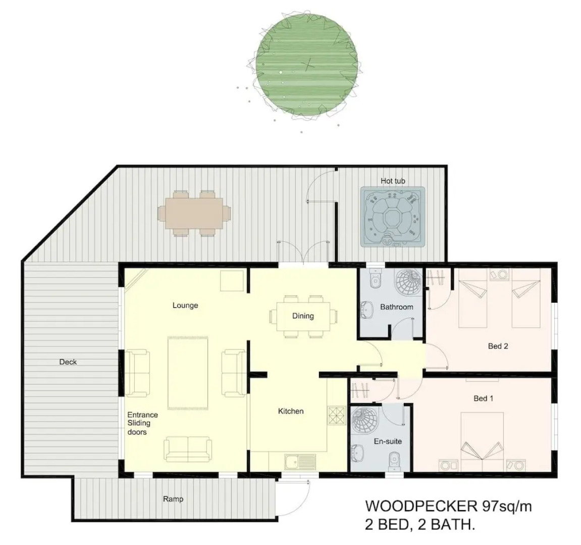 Woodpecker Lodge With Hot Tub Near Cupar, Fife