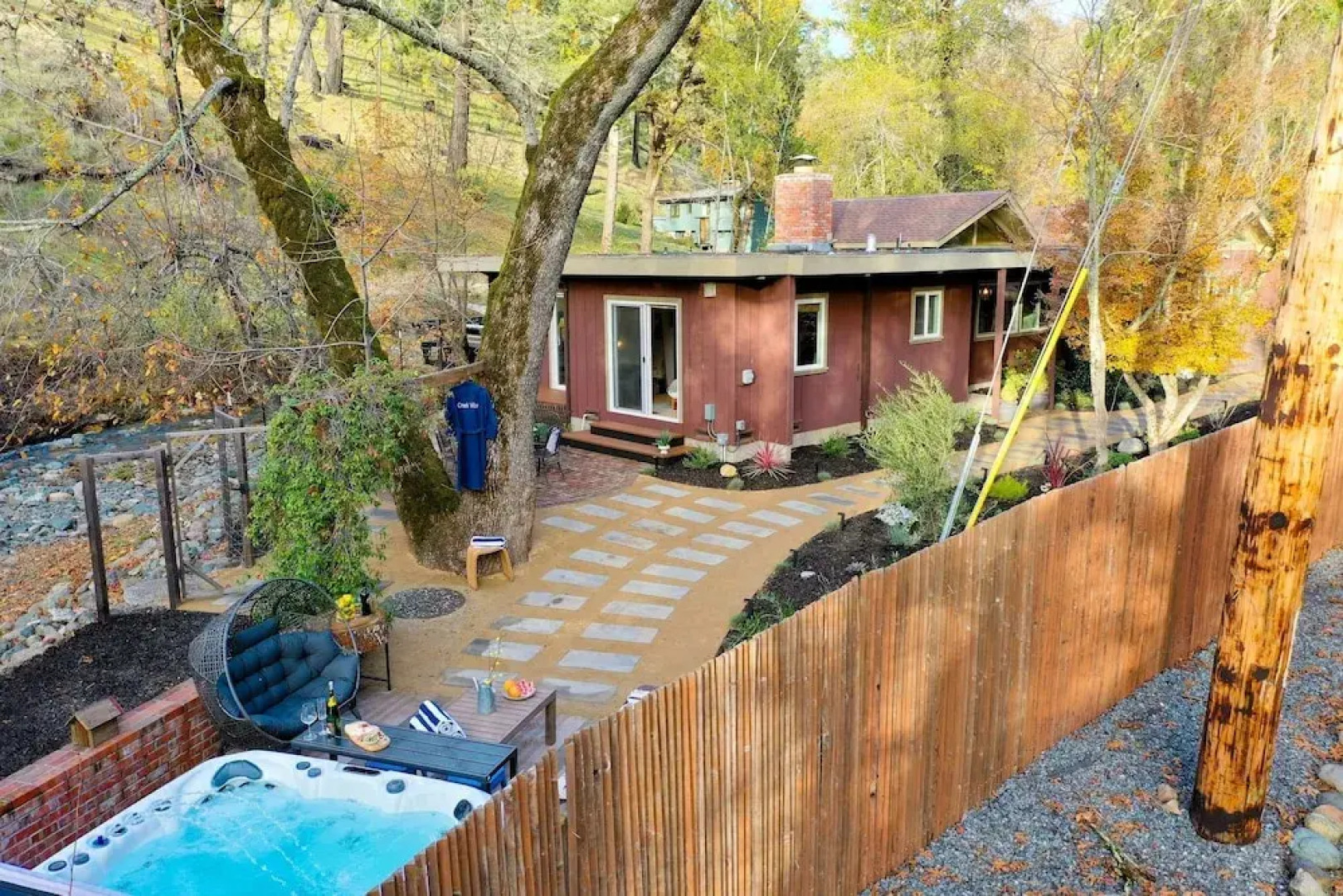 Sonoma Creek Haven Hot Tub Firepit Creekside Views Near Kenwood Wineries