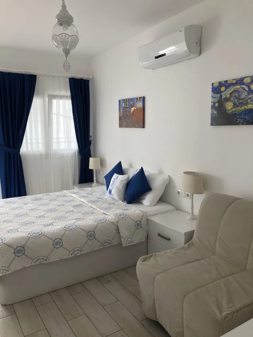 White and Blue Bodrum