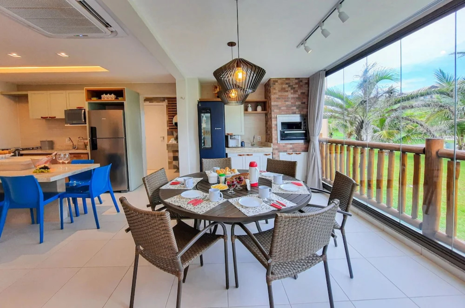 VG Sun Pé na Areia Luxuoso Térreo Gourmet 8 pessoas By DM Apartments