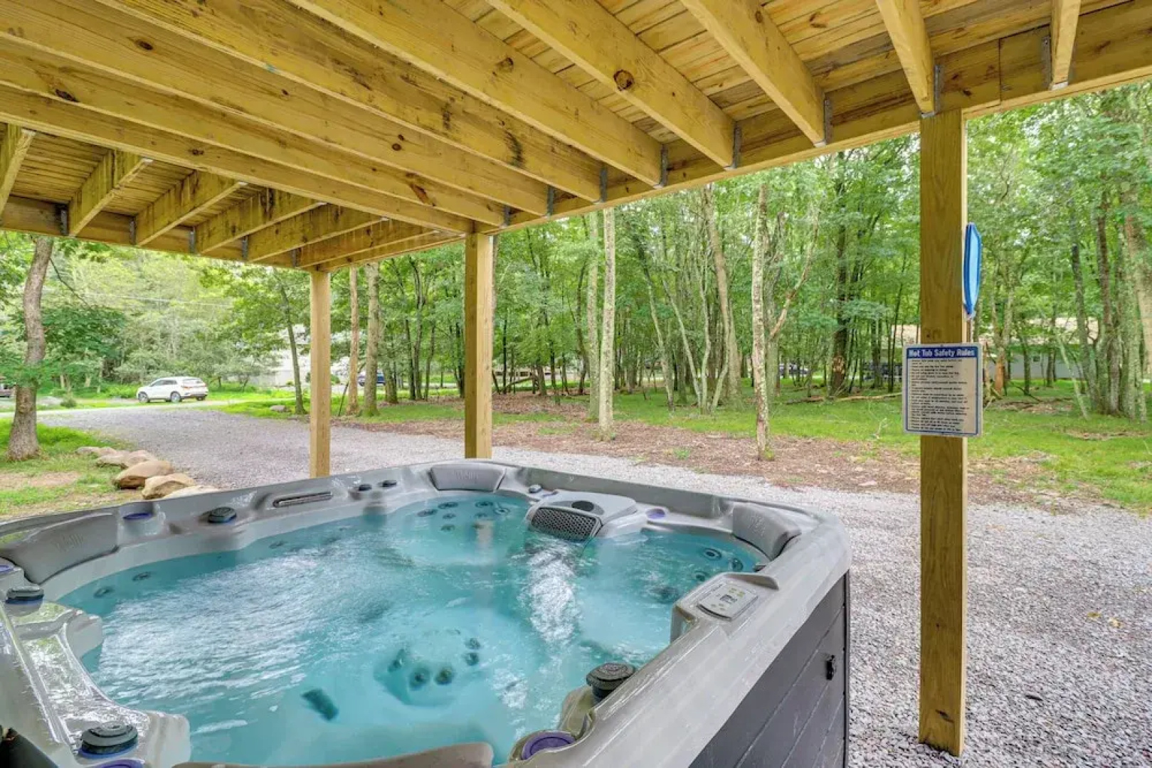 Forest Views & Hot Tub: Poconos Cozy Cabin