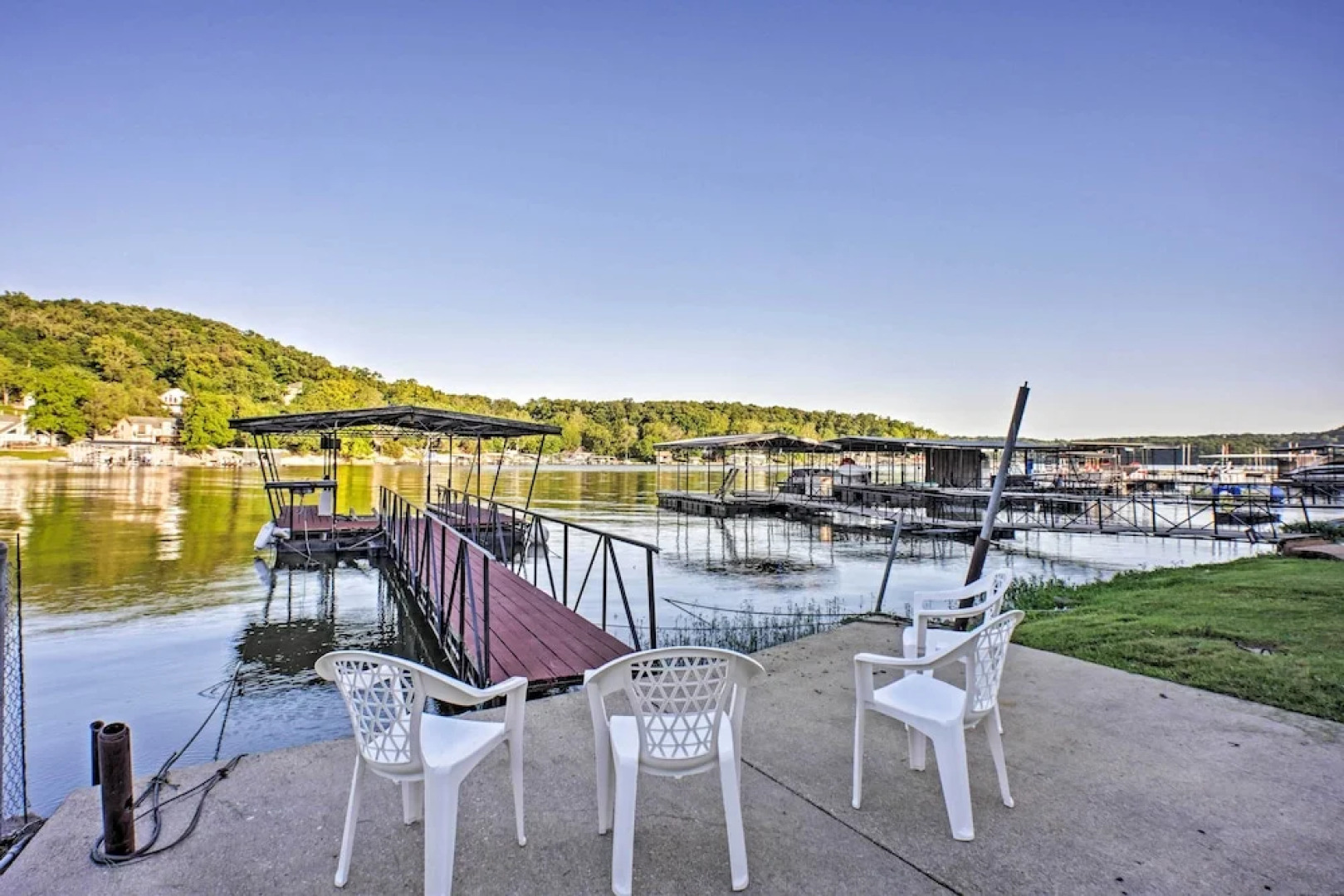 Boat Dock, Game Room: Lakefront Sunrise Beach Home