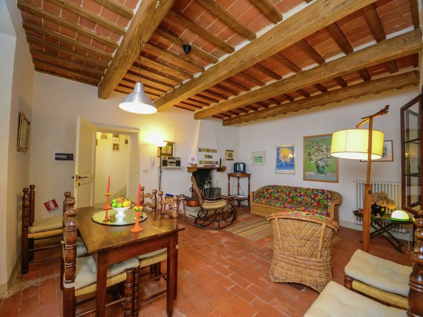 House on the Property Next to an Ancient Villa With a View of the Hills and Pool