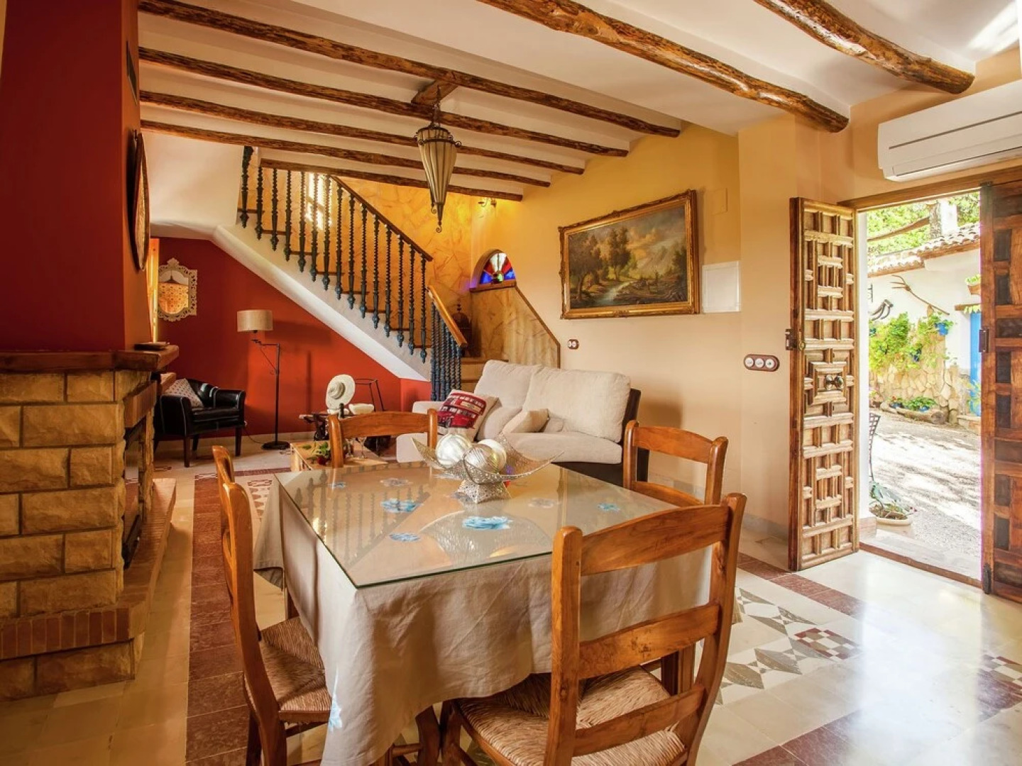 Comfortable Mansion in Rute with Hot Tub