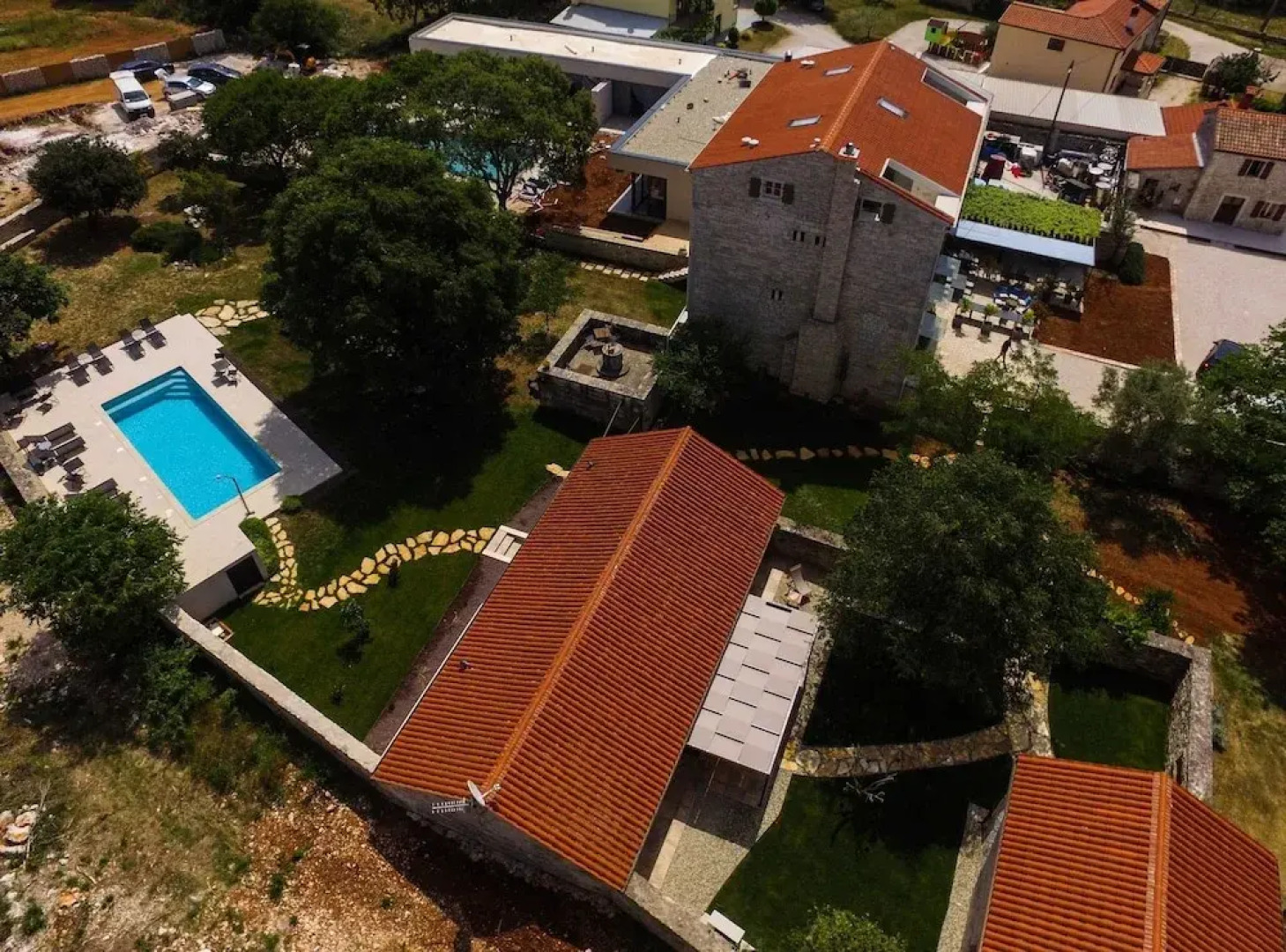 The Poolside Stone House in Bale