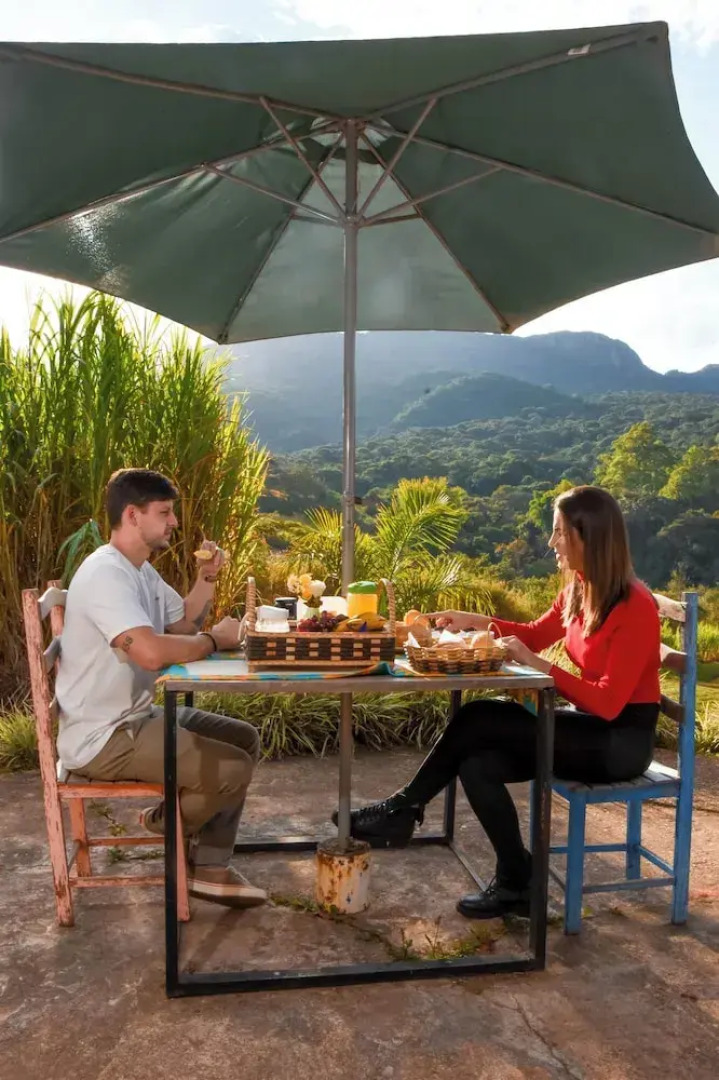 Serra a vista chalés