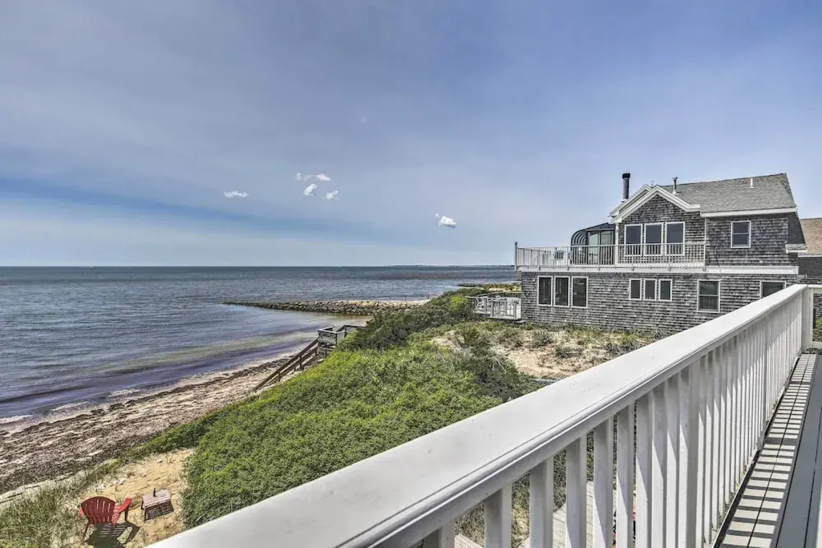 Fireplace + Sunroom! Oceanfront Cape Cod Cottage