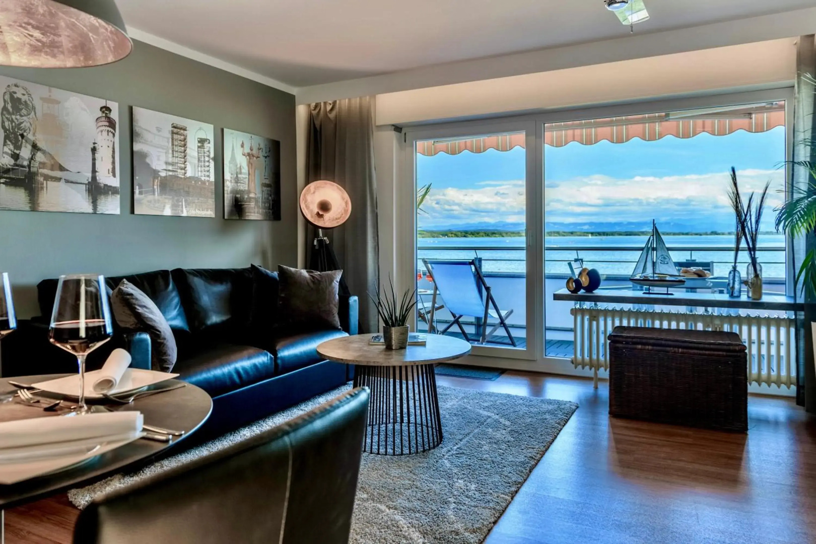 Apartment Lakeside direkt am Bodensee mit Privatstrand, atemberaubender Seesicht und Parkplatz