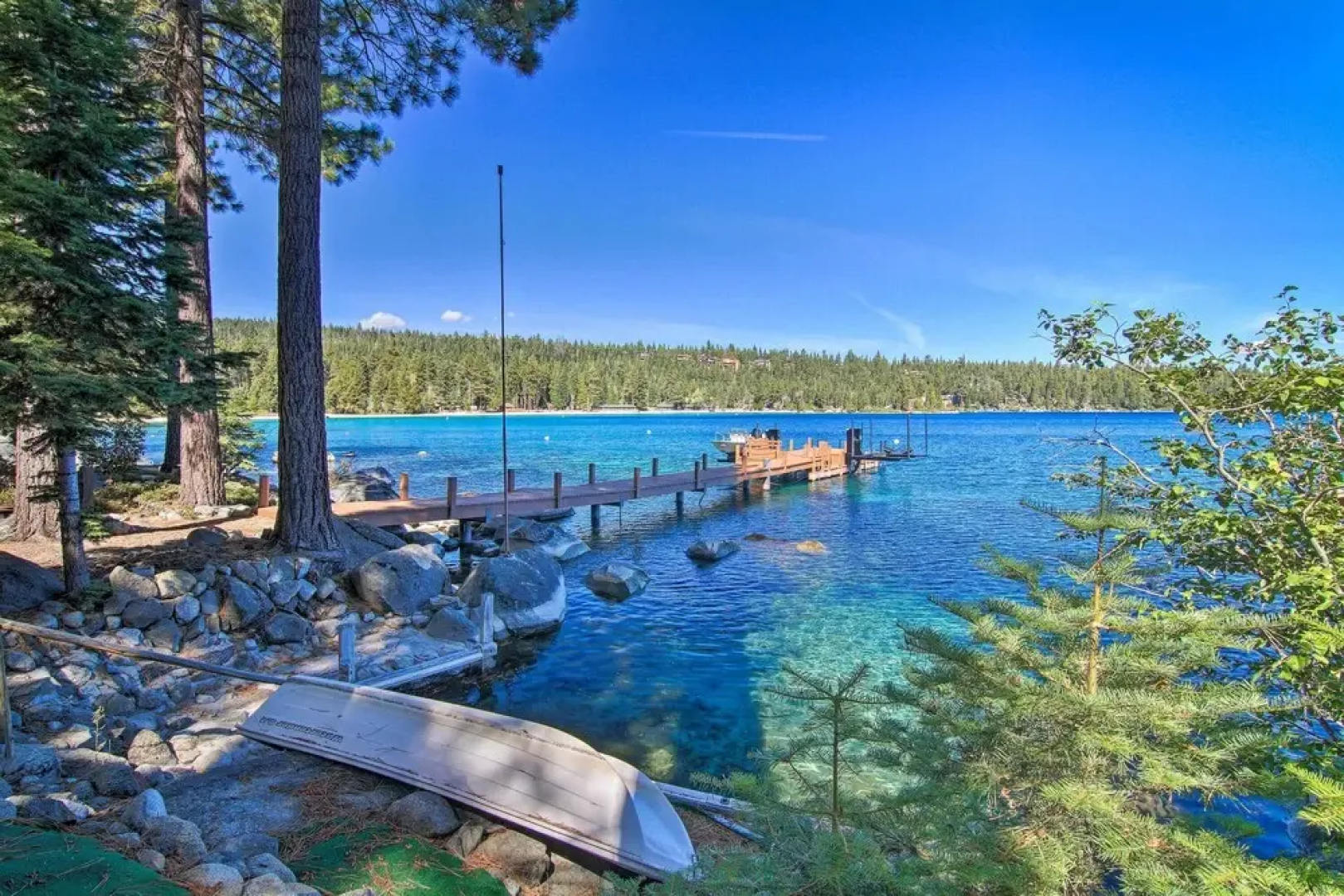 Dock Access & Hot Tub: Waterfront Meeks Bay Home