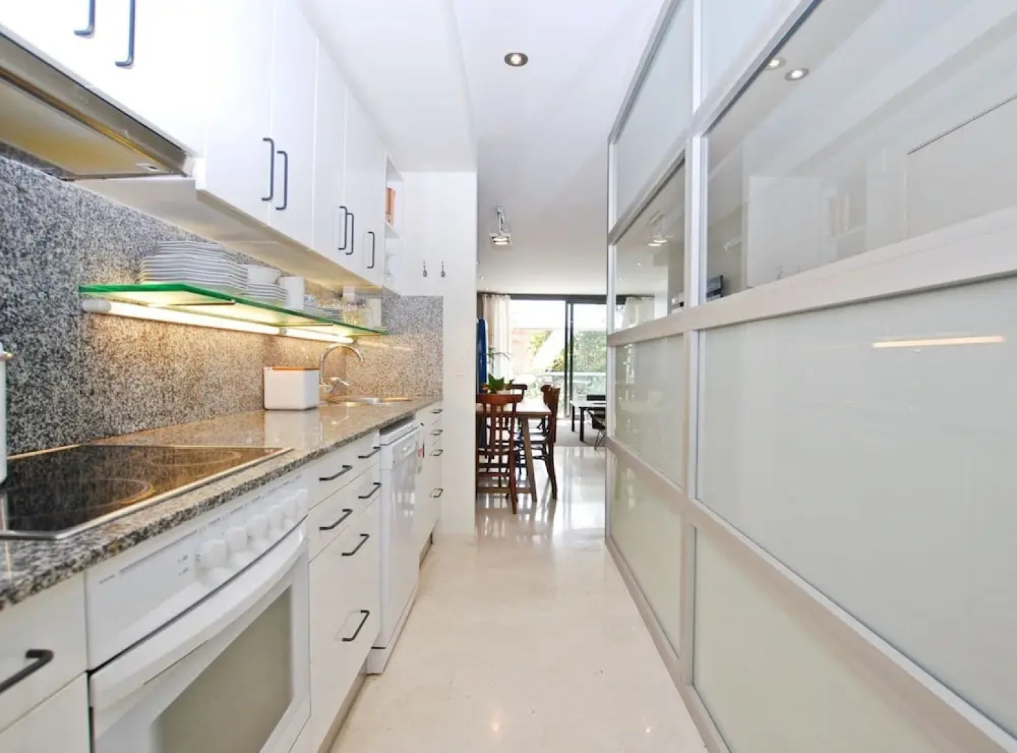 Blue fridge apartment