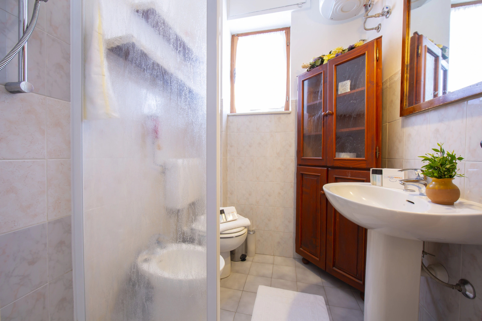 Glicine among vineyard