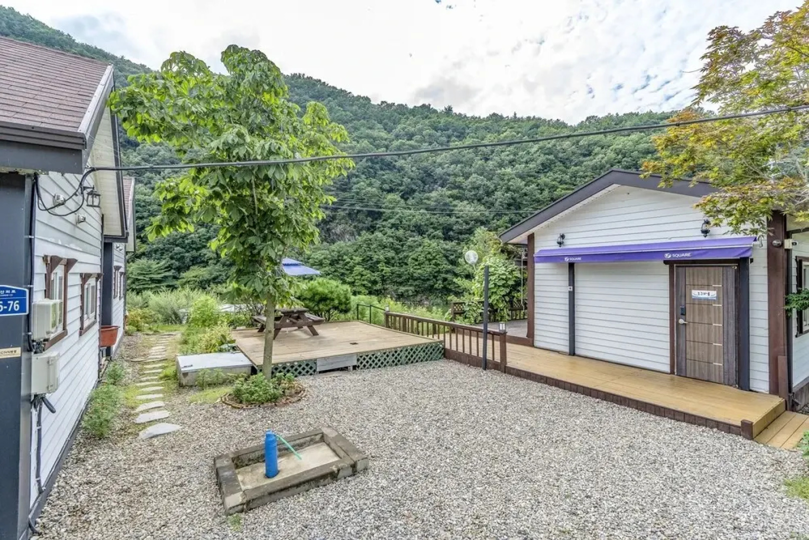 White Pension in Forest