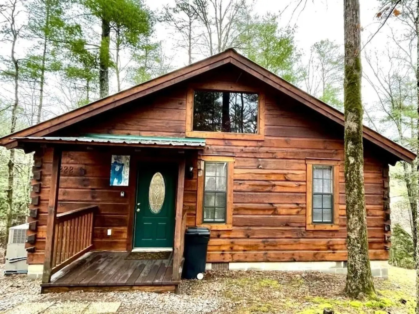 Perfectly private! Hot tub, king sized bed, grill, washer/dryer, and motorcycle friendly! Studio Cabin by RedAwning