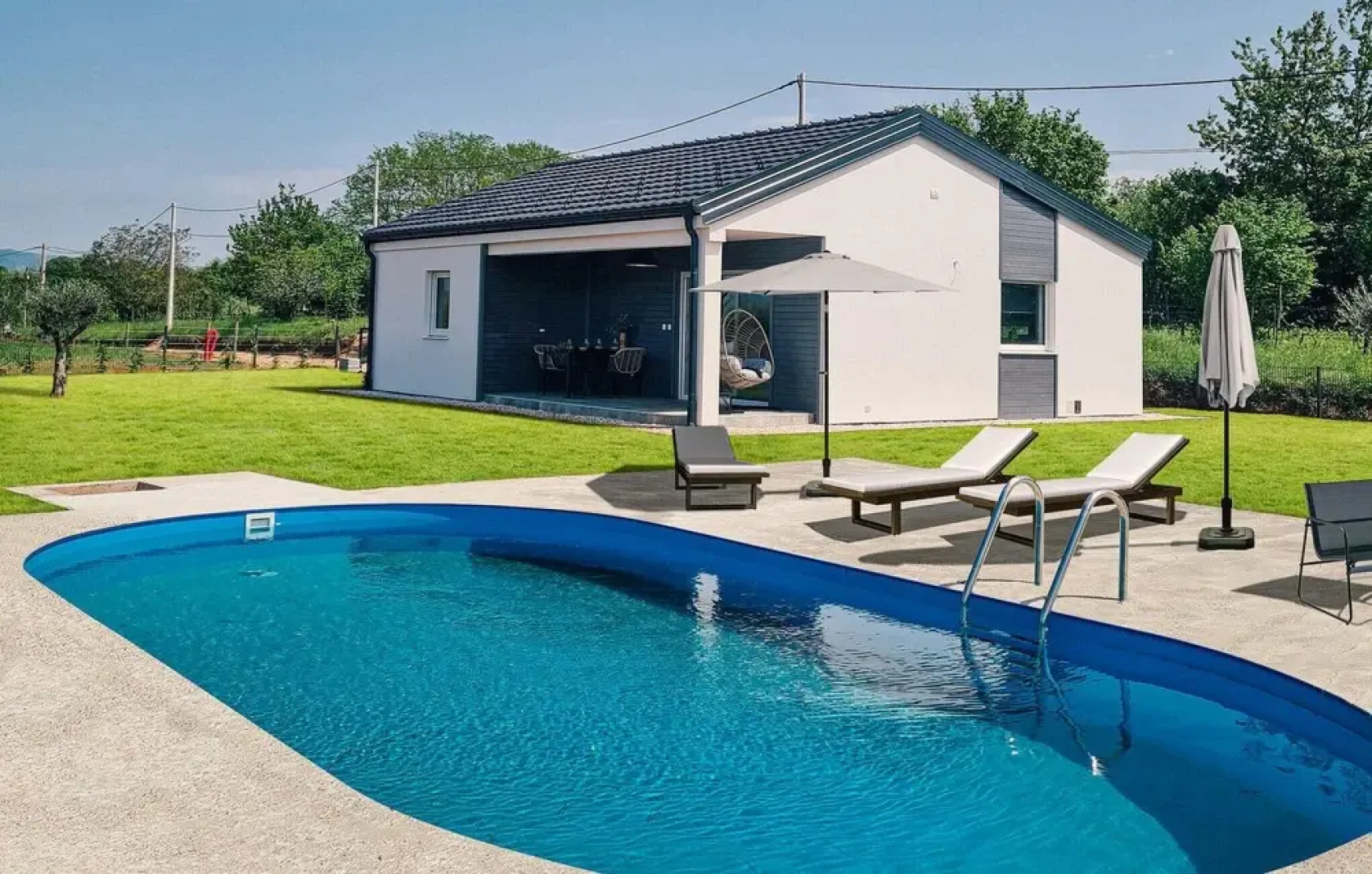 Stunning Home in Nedescina With Outdoor Swimming Pool, Wifi and 2 Bedrooms