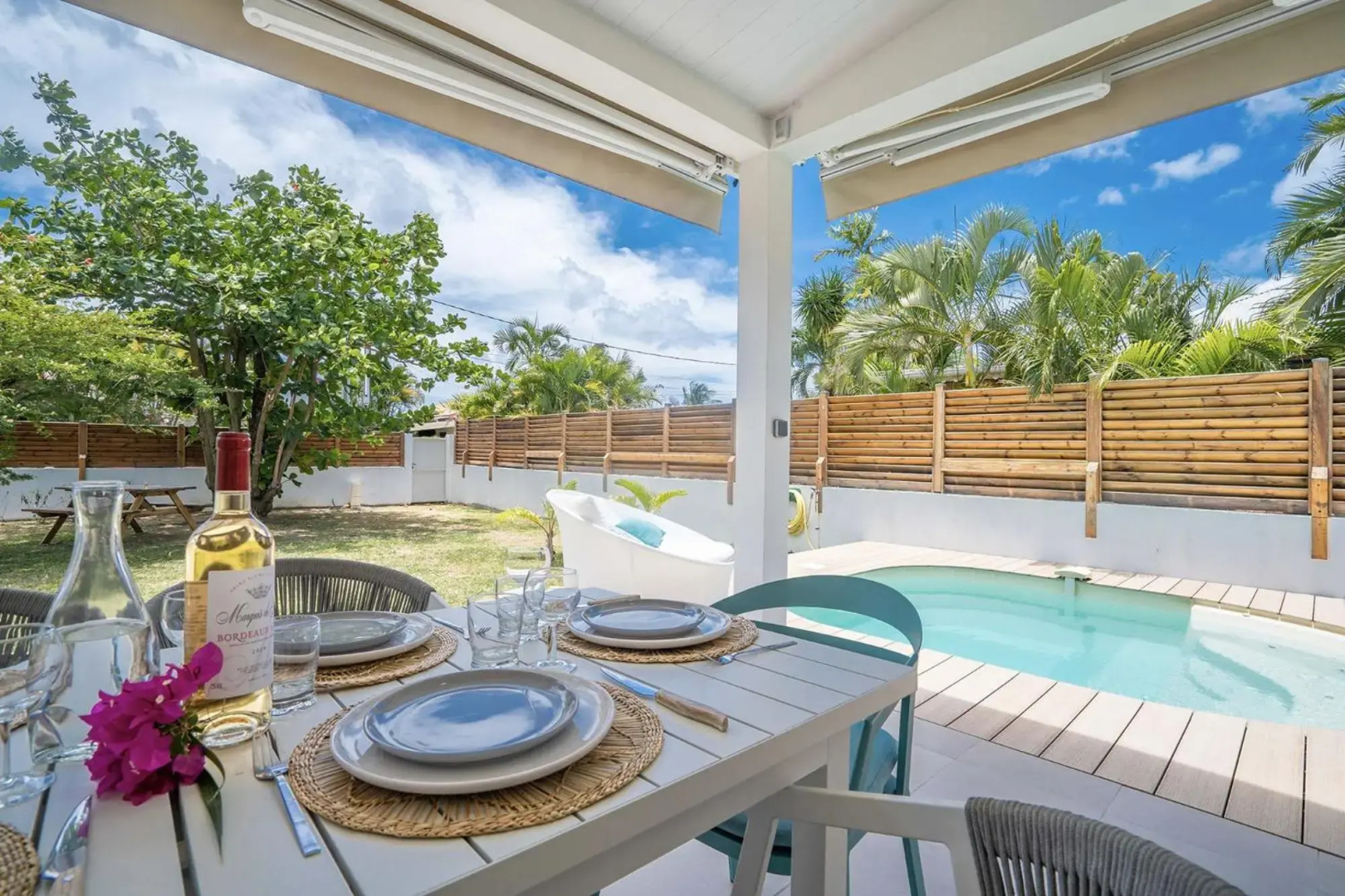 Villa Bel'Amandier : 3ch, bac à punch à 2min à pied de la plage