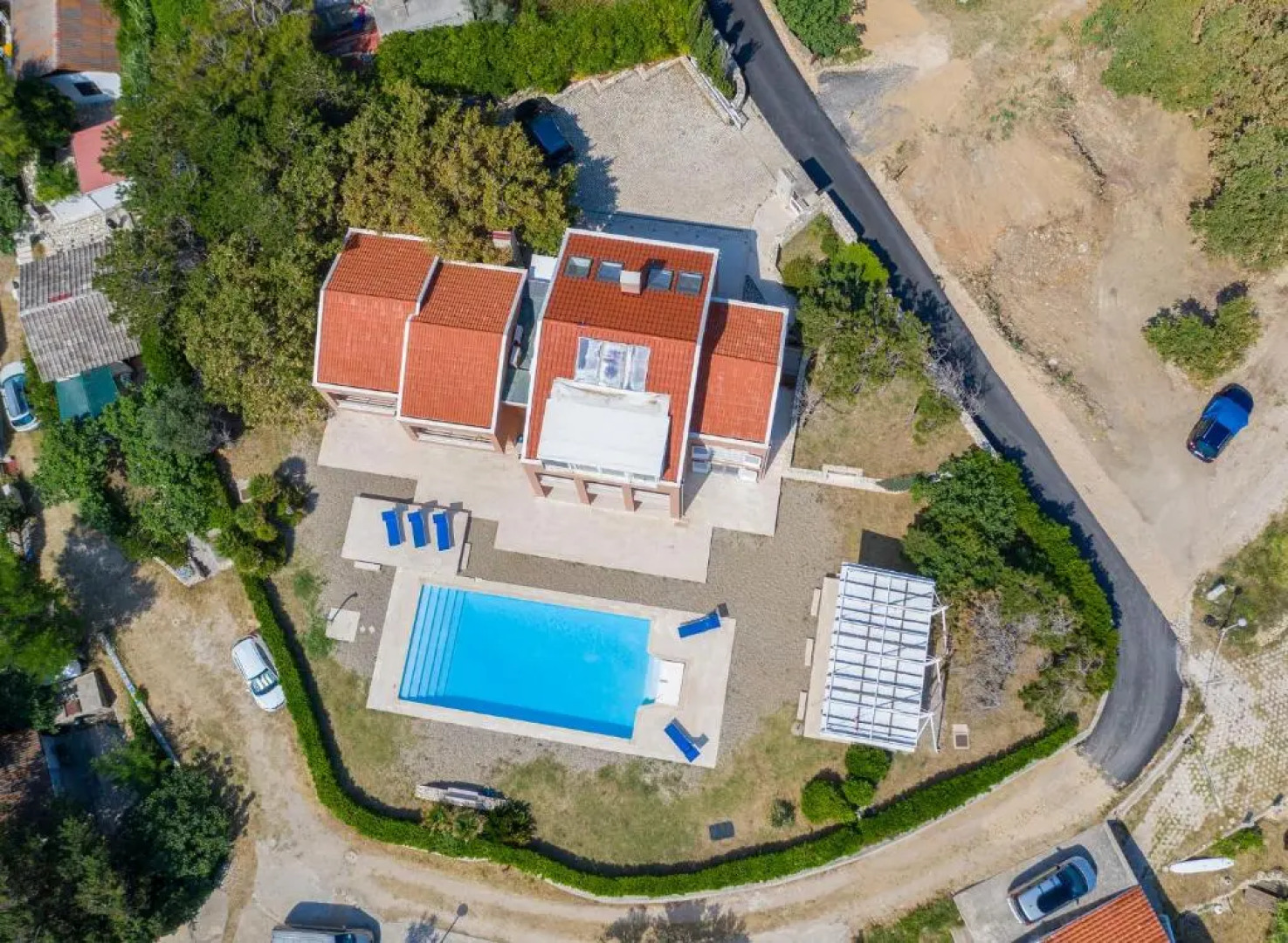 Luxury Seafront Villa Exclusive Pag with private pool by the beach on Pag island