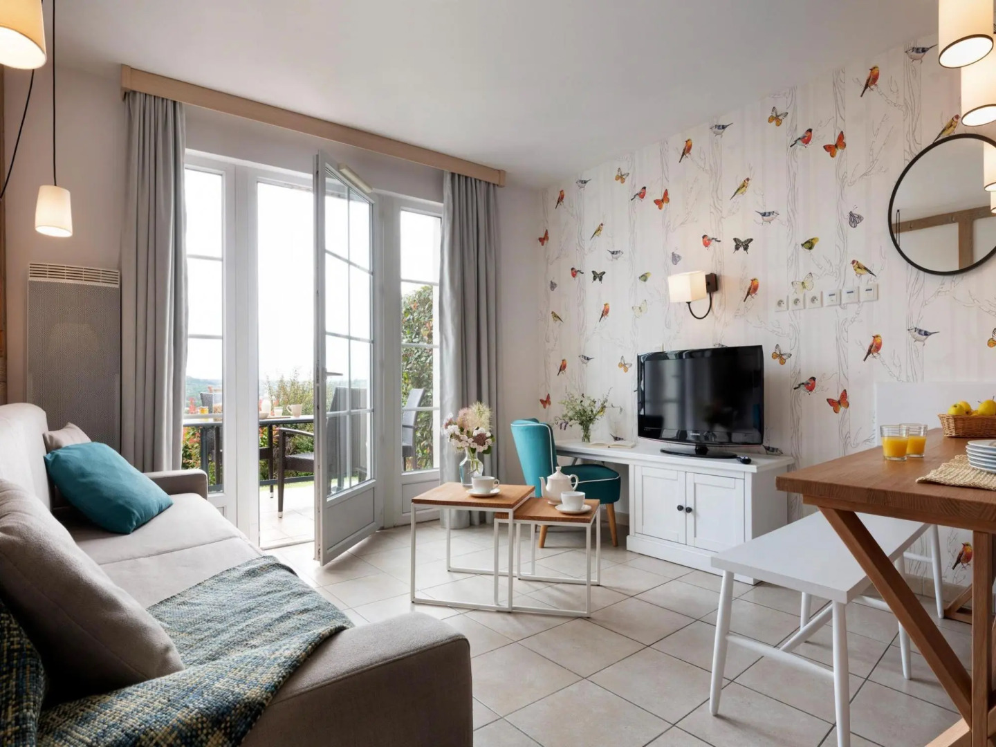 terraced house in Résidence & Spa with common pool and sauna, Houlgate