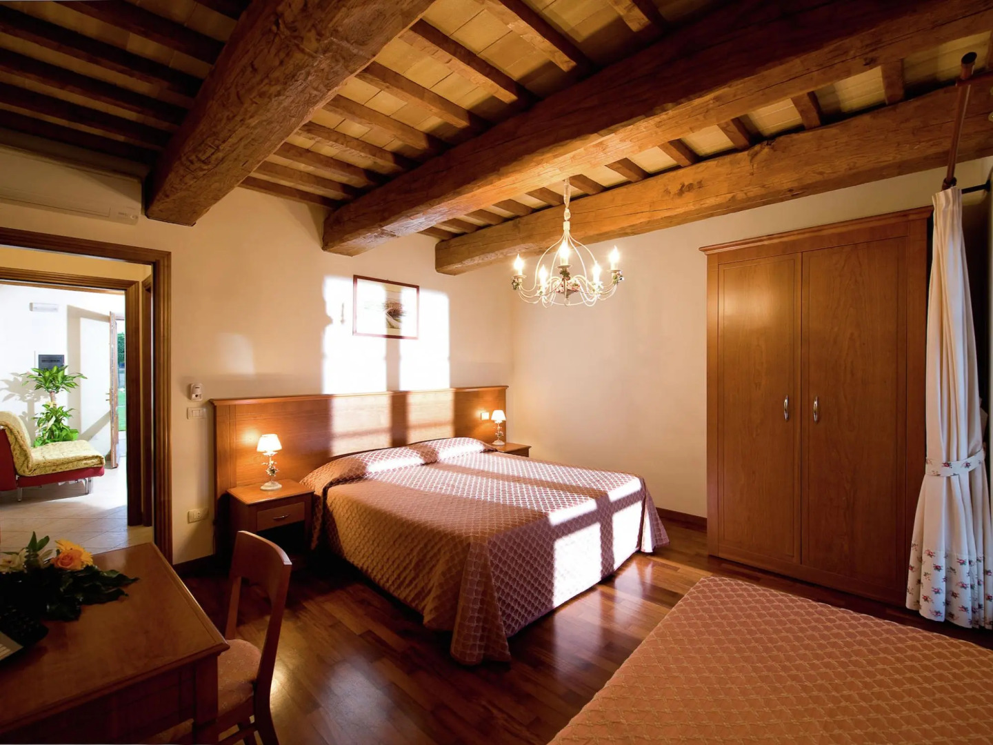 An agritourism complex with views of Assisi.