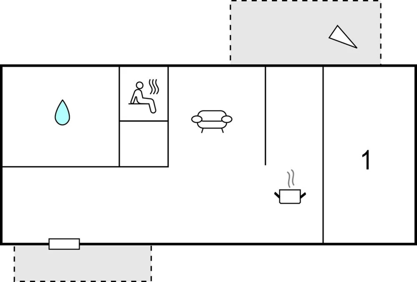Nice Home in Munka Ljungby With 1 Bedrooms, Wifi and Sauna