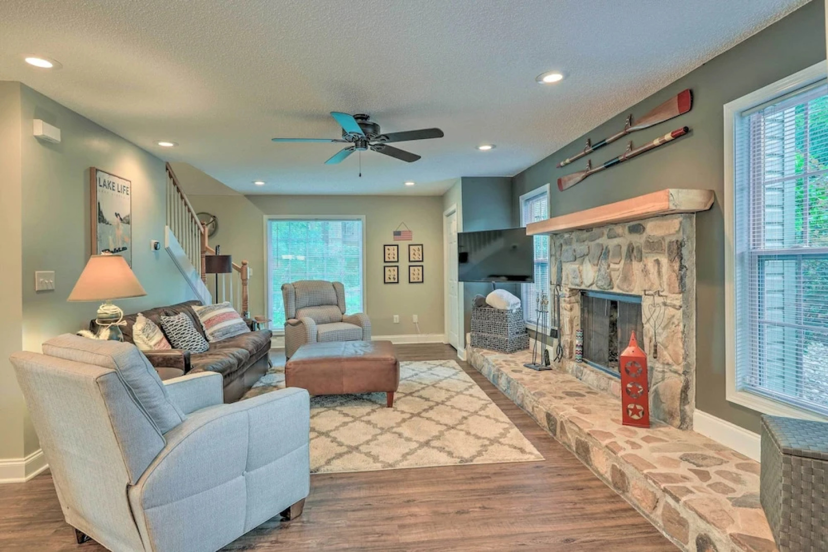 Lakefront Home w/ Entertainment Space & Dock!