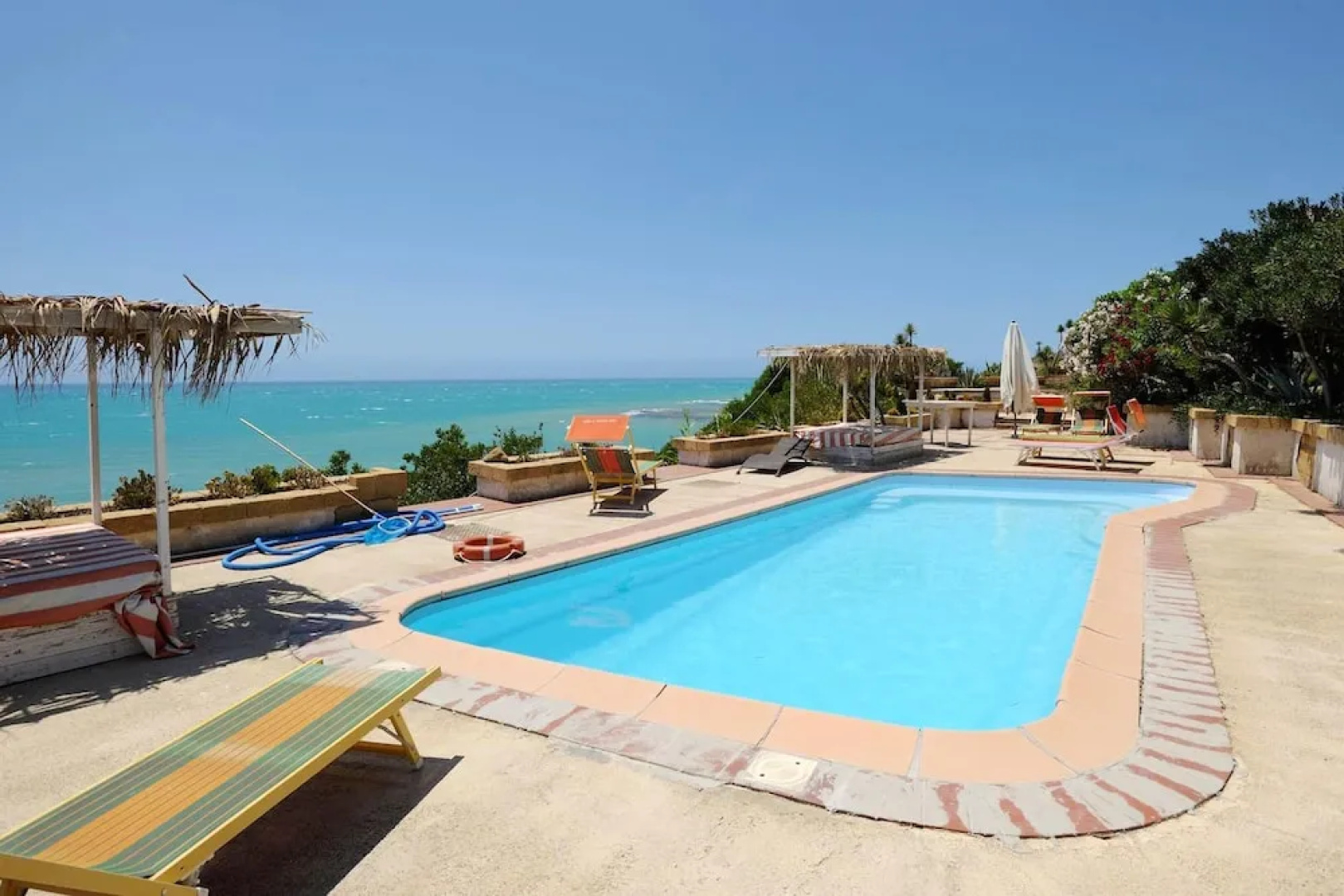 Apartment With one Bedroom in Realmonte, With Wonderful sea View, Pool Access, Furnished Terrace - 200 m From the Beach