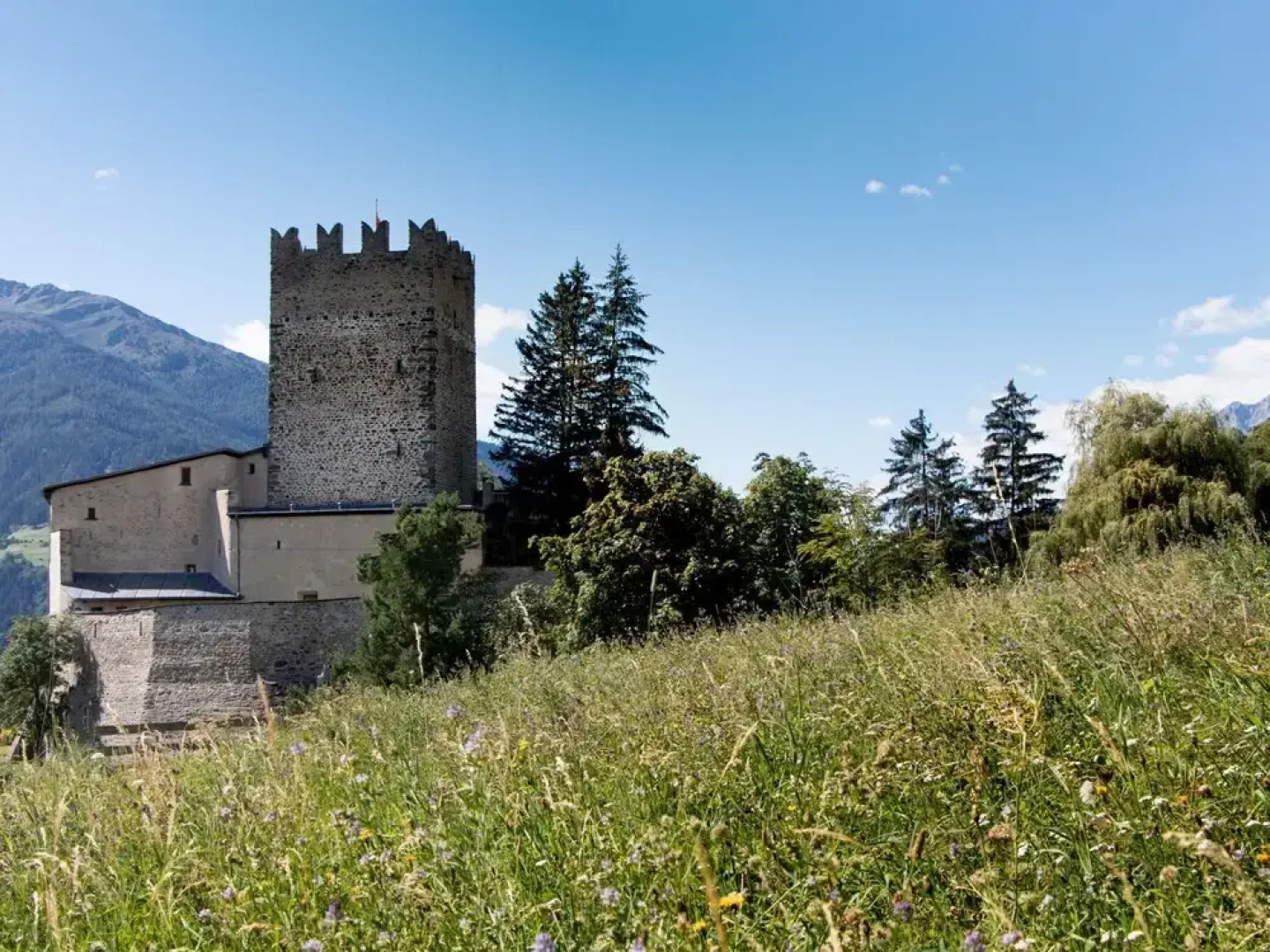 Burg Biedenegg mit Schlosscaf Flie