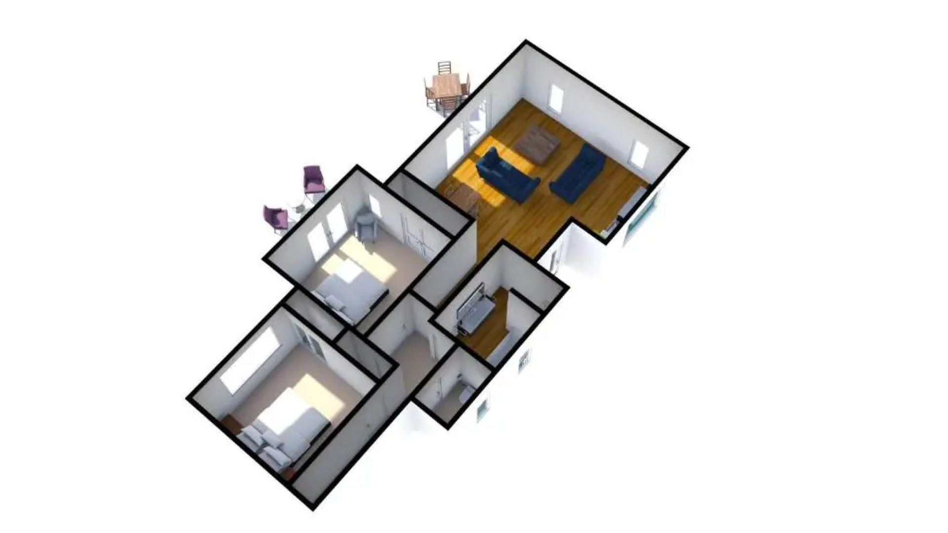 Spacious Modern Two-Bedroom Apartment