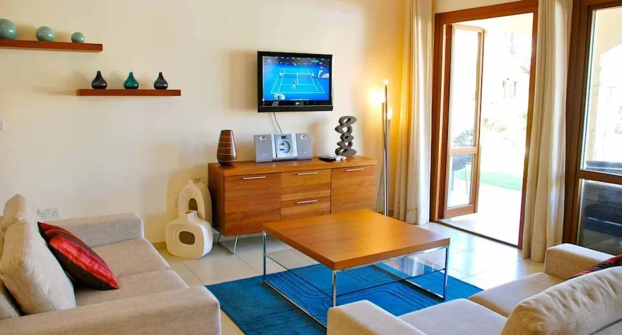 Fantastic 3 bedroom pool side ground floor apartment 'BE01'; communal pool and resort facilities, Theseus Village on Aphrodite Hills Resort