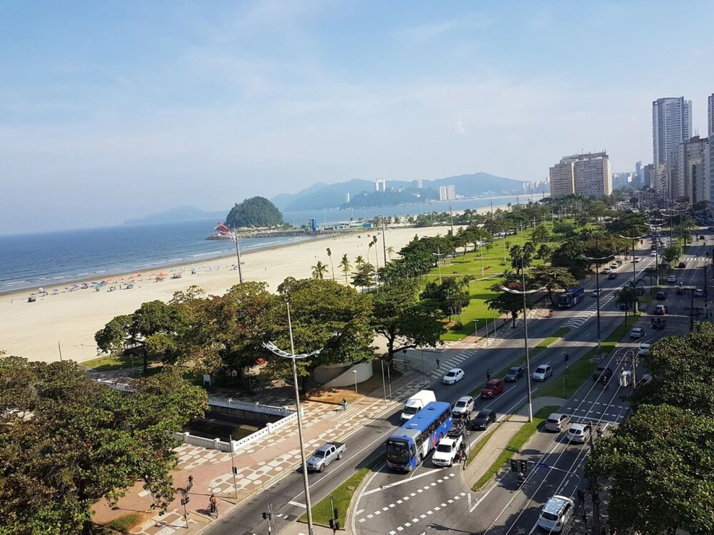 Apartamento em frente a Praia Santos